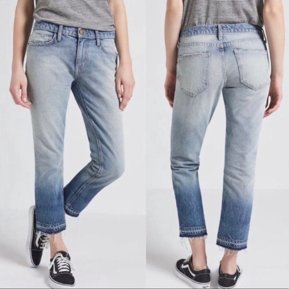 Current elliot cropped straight jeans
